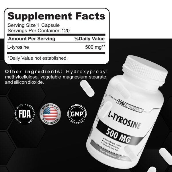 L-Tyrosine 500 Mg - Image 3